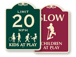 Designer Children Playing Signs