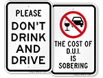 Do Not Drink and Drive Signs