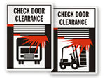 Dock Door and Check Door Clearance Signs