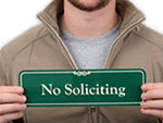 No Soliciting Signs