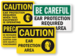 Ear Protection Area Signs