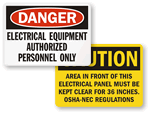 Electrical Equipment Warnings