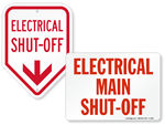 Electrical Shut Off Signs