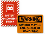Electrical Switch Signs