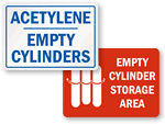 Empty Cylinders Signs