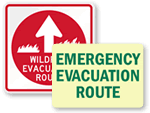 Evacuation Route Signs