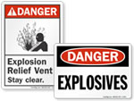 Explosive Hazard Signs