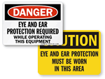 Eye and Ear Protection Signs