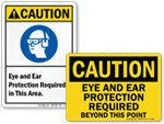 Eye and Ear Protection Signs
