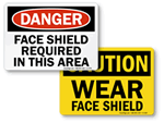 Face Shield Required Signs