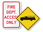 Fire Department Traffic Signs