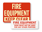 Fire Equipment Signs and Labels