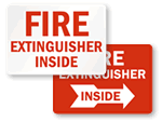 Fire Extinguisher Inside Signs And Labels