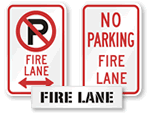 No Parking Fire Lane Signs