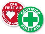 First Aid Hard Hat Stickers