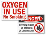 Oxygen No Smoking Signs