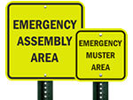 Fluorescent Reflective Emergency Signs