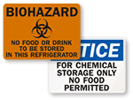 Kitchen & Food Safety Signs