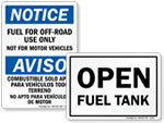 Fuel Tank Signs
