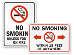 Funny No Smoking Signs