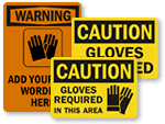 Gloves Required Signs