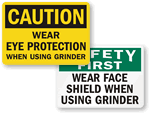 Grinder Safety Signs