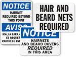 Hair Covering Required Signs
