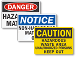 Hazardous Materials Signs