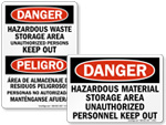 Hazardous Storage Area Signs