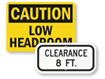 Headroom Clearance Signs