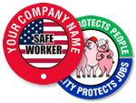 Safety Slogan Stickers   Hard Hat Safety Stickers
