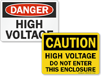 High Voltage Signs