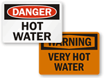 Hot Water and Steam Warning Signs