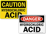 Hydrochloric Acid Signs