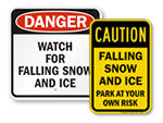 Ice and Snow Warning Signs