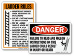 Ladder Safety Signs