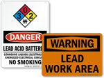 Lead Hazard Do Not Enter Work Area Unless Authorized Sign, SKU: S-0146 ...