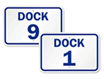Dock Number ID Signs
