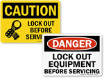 Lockout Before Use Signs