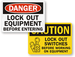 Lockout Signs