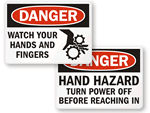 OSHA Machine Hazard Signs