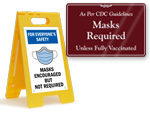 Masks Not Required Signs