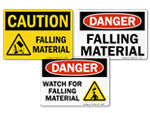 Falling Material Signs
