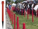 Stanchions for grassy areas