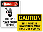 Multiple Power Source Signs