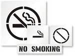 No Smoking Stencils
