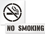 No Smoking Stencils