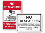No Trespassing School Signs