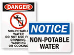 Non-Potable Water Signs