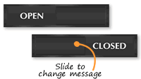 Open and Closed Slider Signs